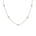 Estate 14k Rose Gold Diamond By the Yard Necklace // Pre-Owned