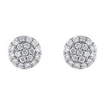 Tresorra 18k White Gold Diamond Cluster Earrings // Pre-Owned