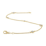 Estate 14k Yellow Gold Diamond by the Yard Bracelet // Pre-Owned