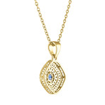 Estate 18k Yellow Gold Blue Sapphire Necklace // Pre-Owned