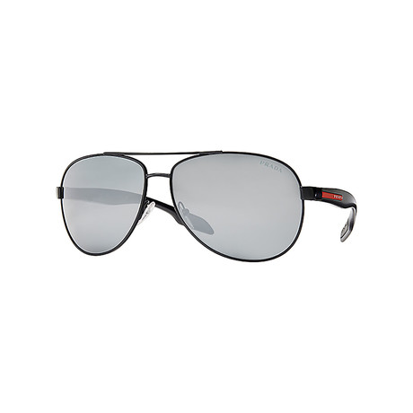 Unisex Sunglasses // Black + Silver