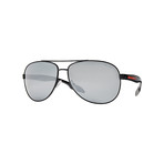 Unisex Sunglasses // Black + Silver