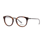 Ferragamo // Men's Combo Round Optical Frames // Tortoise + Gray