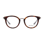 Ferragamo // Men's Combo Round Optical Frames // Tortoise + Gray