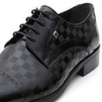 Fosco // Daniel Checkered Classic Shoe // Black (Euro: 44)