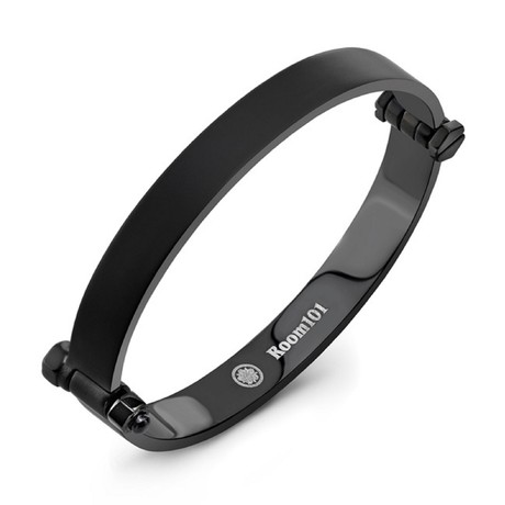 Flat Bangle Bracelet // Black PVD (7")