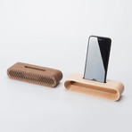 Wood Phone Speaker Base // Slot (Maple)