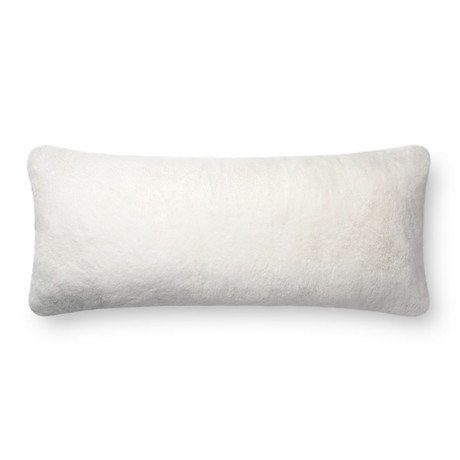 Faux Fur // White // 13" x 35" // Cover + Poly Fill (Cover Only)