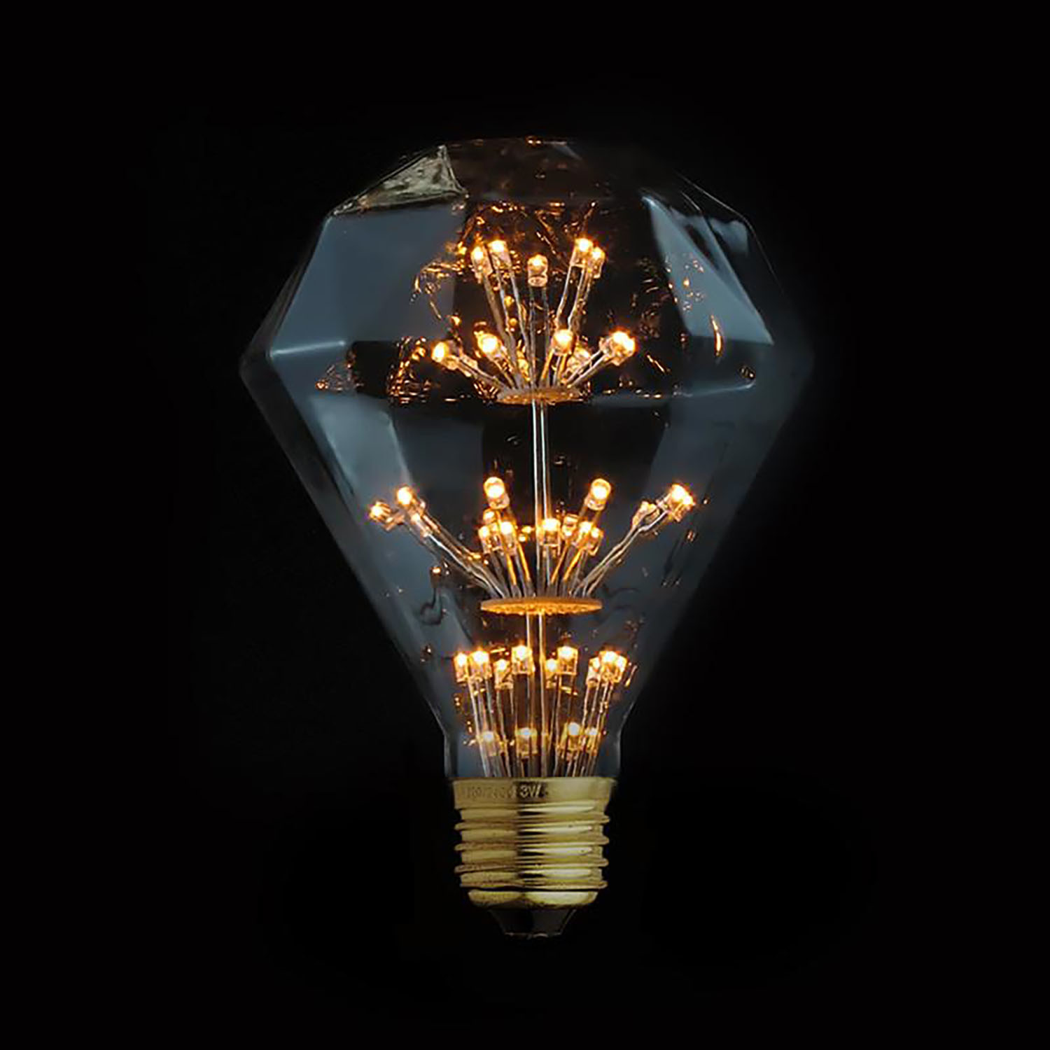 Drank Tegenwerken Seizoen 3W LED Edison Diamond Fireworks Light Bulb - Light with Shade - Touch of  Modern