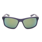 Men's Flow Sunglasses // Matte Blue + Green