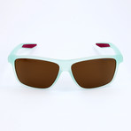 Unisex Sunglasses // Matte Igloo + Dark Brown