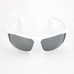 Men's Intersect Sunglasses // White + Gray Silver