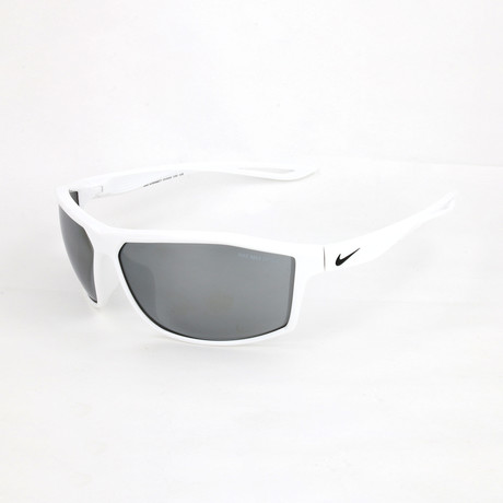 Men's Intersect Sunglasses // White + Gray Silver