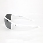 Men's Intersect Sunglasses // White + Gray Silver