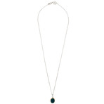 Mimi Milano 18k Two-Tone Gold London Blue Topaz + Diamond Pendant Necklace