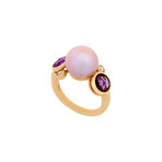Mimi Milano 18k Rose Gold Multi-Stone Ring // Ring Size: 5.75