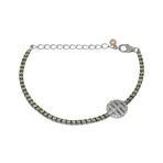 Mimi Milano Sterling Silver Multi-Stone Bracelet