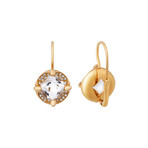 Mimi Milano 18k Two-Tone Gold Diamond + Rock Crystal Earrings