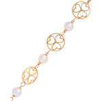 Mimi Milano 18k Rose Gold Amethyst + Violet Cultured Freshwater Pearl Bracelet