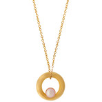 Mimi Milano 18k Rose Gold Violet Cultured Freshwater Pearl Pendant Necklace