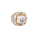 Mimi Milano 18k Two-Tone Gold Rock Crystal Ring // Ring Size: 6.75