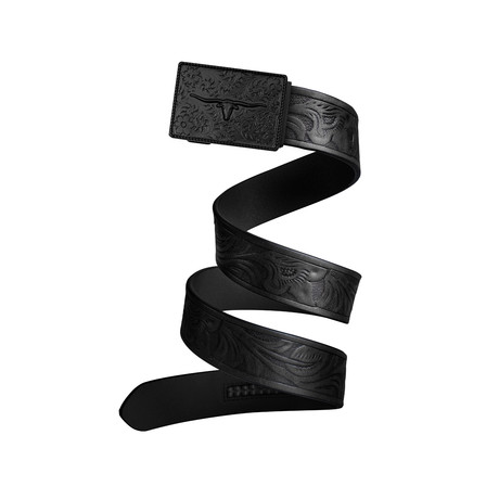 Western Bull Mission Belt // Swat Buckle + Black Leather (Small)