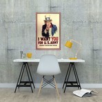 Uncle Sam: I Want You! Vintage Poster, J. M. Flagg // j. M. Flagg (12"W x 18"H x 0.75"D)