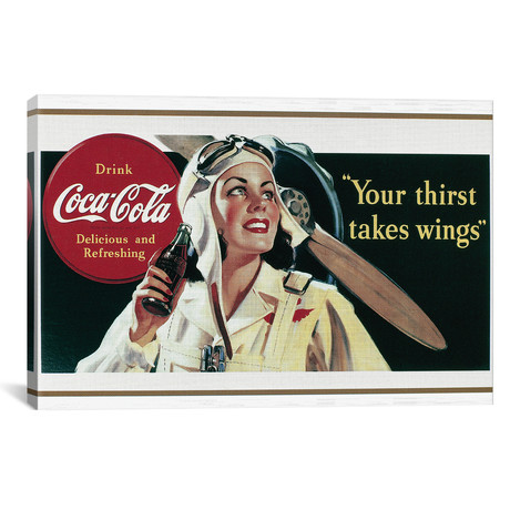 Coca-Cola Ad, 1941 // Unknown (18"W x 12"H x 0.75"D)