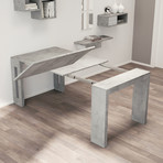 GIANNA // Console Table (Light Gray Concrete Grain Melamine)