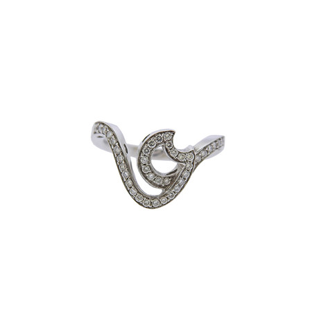 Pasquale Bruni 18k White Gold Abstract Diamond Ring // Ring Size: 7.5