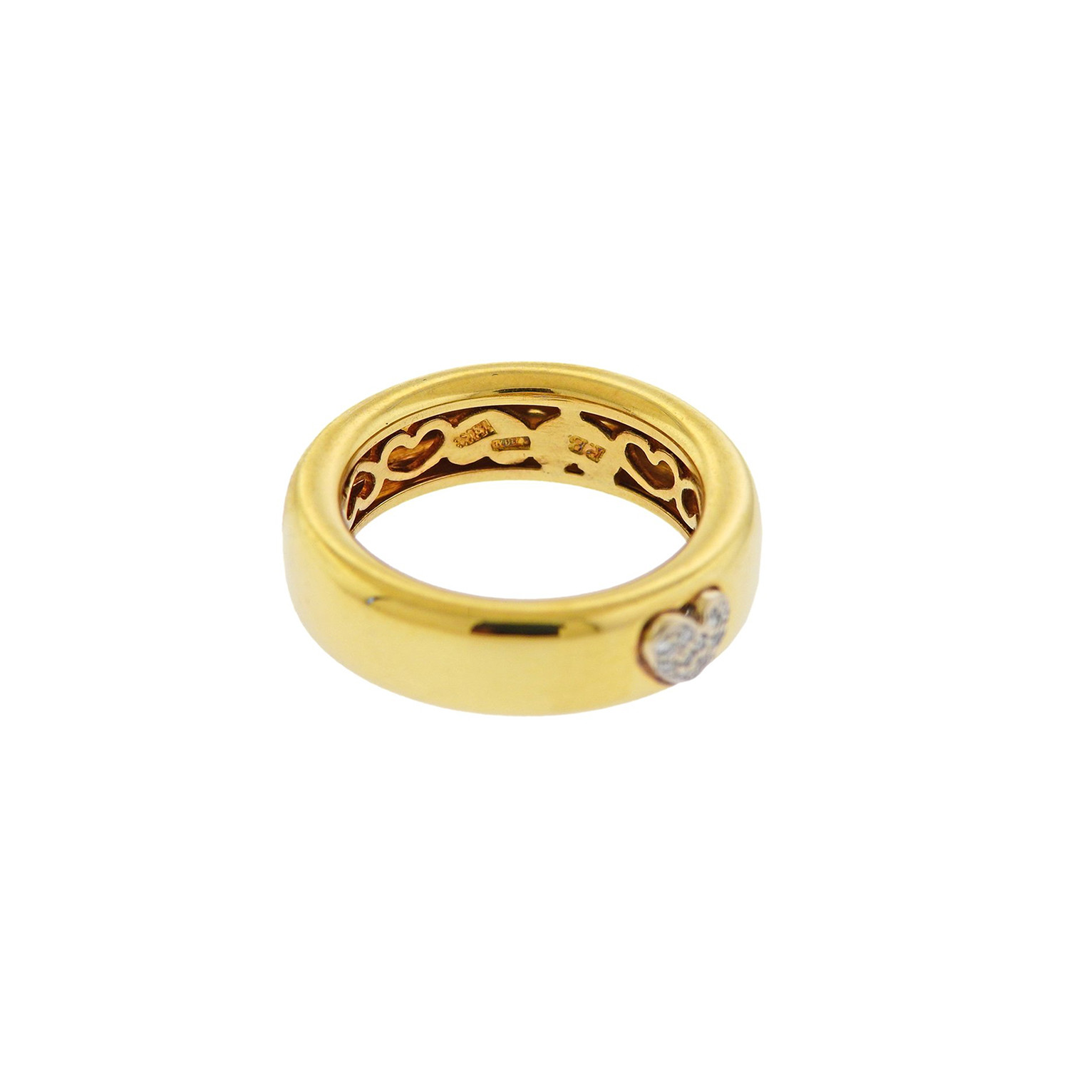 Pasquale Bruni 18k Yellow Gold Diamond Heart Ring // Ring Size: 7 ...