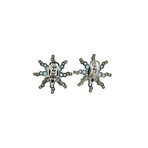 Pasquale Bruni 18k White Gold Sun Diamond + Aquamarine Earrings