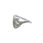 Pasquale Bruni 18k White Gold Abstract Diamond Ring // Ring Size: 7.5