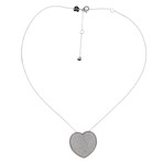 Pasquale Bruni 18k White Gold Liberty Diamond Heart Pendant Necklace