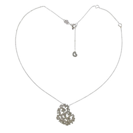 Pasquale Bruni 18k White Gold Amore Diamond Heart Pendant Necklace