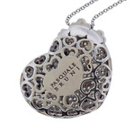 Pasquale Bruni 18k White Gold Lulu Diamond Heart Pendant Necklace
