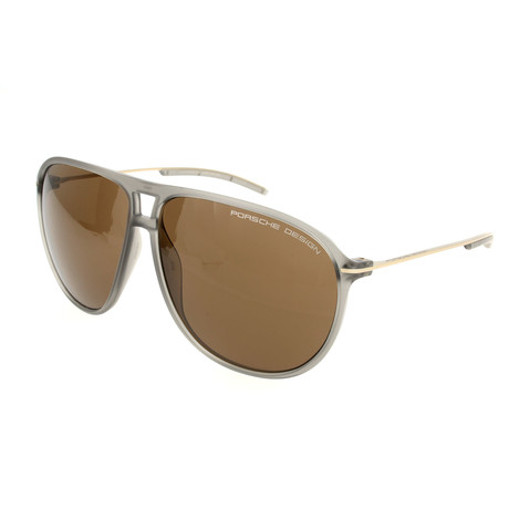 Men's P8635 Sunglasses // Transparent Gray