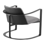 Vesey Lounge Chair (Blue Eclipse Fabric + Walnut)