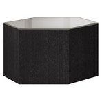 Centre Occasional Table // Cool Gray Glass + Gray Oak (10")
