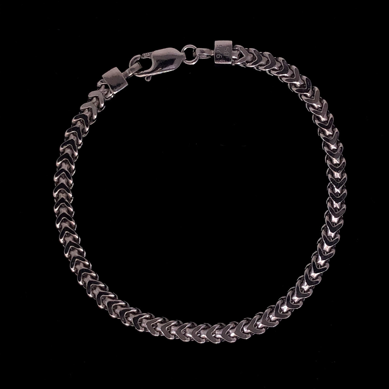 Solid Sterling Silver Franco Chain Bracelet // 4.5mm - Best Silver ...