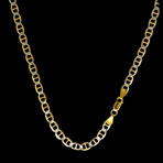 Solid Two Tone Sterling Silver Mariner Chain Necklace // 5.5mm (22")