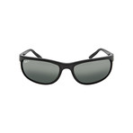 Ray-Ban // Men's Predator 2 Polarized Sunglasses // Matte Black + Gray Mirror
