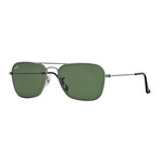 Men's Caravan Metal Sunglasses // Gunmetal + Crystal Green