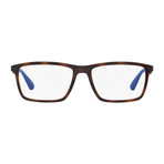 Men's 0RX7056 Rectangle Optical Frames // Tortoise + Blue