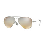 Men's Aviator Metal Sunglasses // Gunmetal + Gray Gradient Mirror