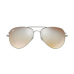 Men's Aviator Metal Sunglasses // Gunmetal + Gray Gradient Mirror