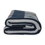 Premium Woven Blanket // Navy Ladders