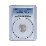 1835 Capped Bust Half Dime PCGS Certified AU55