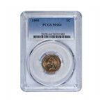 1860 Indian Head Cent PCGS Certified MS64
