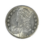 1830 Capped Bust Half Dollar, Small 0, PCGS Certified AU53